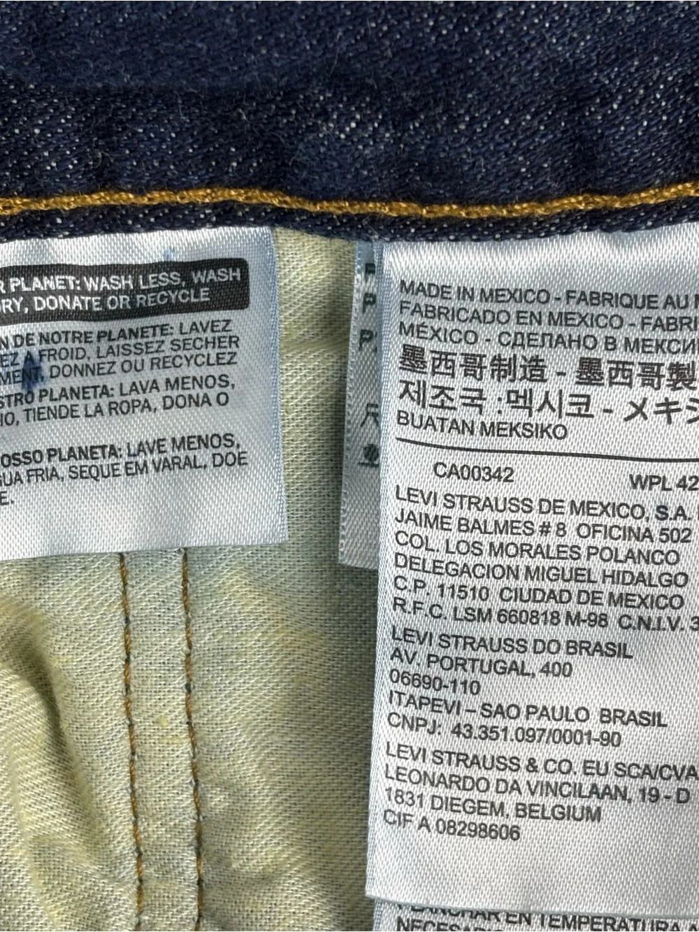 Levi's 569 Jeans Mens 34X32 (Fit 34X33) Blue Loose Straight Denim Relaxed Baggy